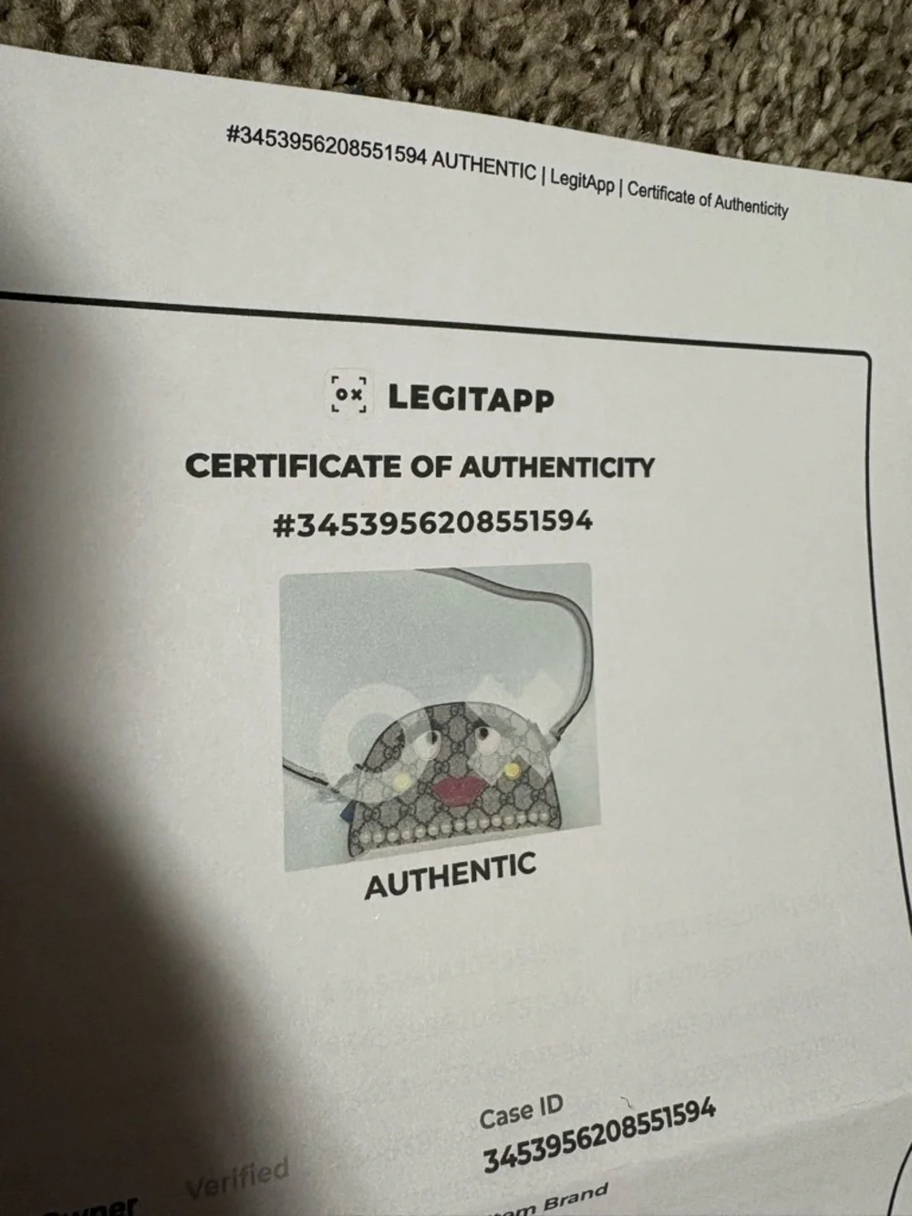 Authentic Gucci Monogram Octopus Purse RARE COA Included - Picture 8 of 8